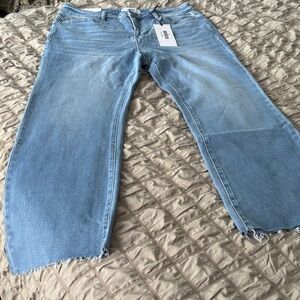 Mica Light Blue Crop Flare Women's Jeans